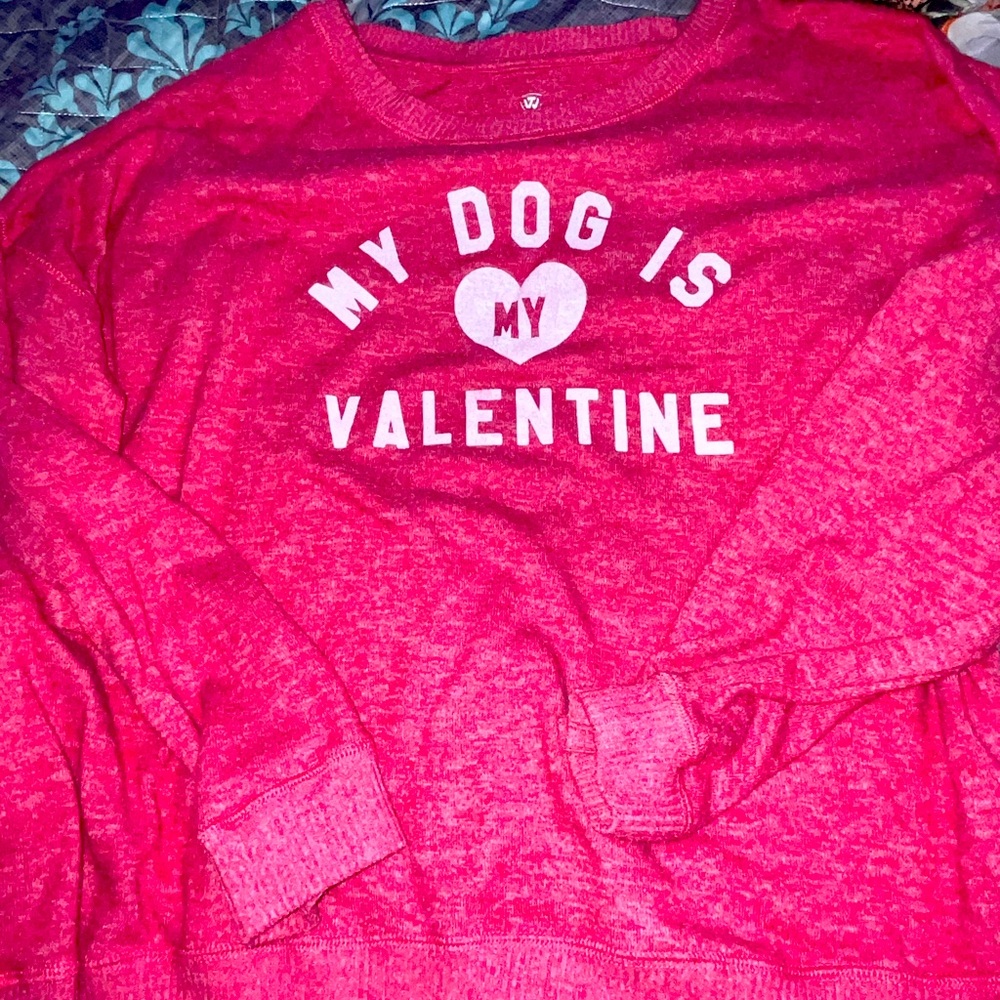My Dog Is My Valentine Knit Sweatshirt